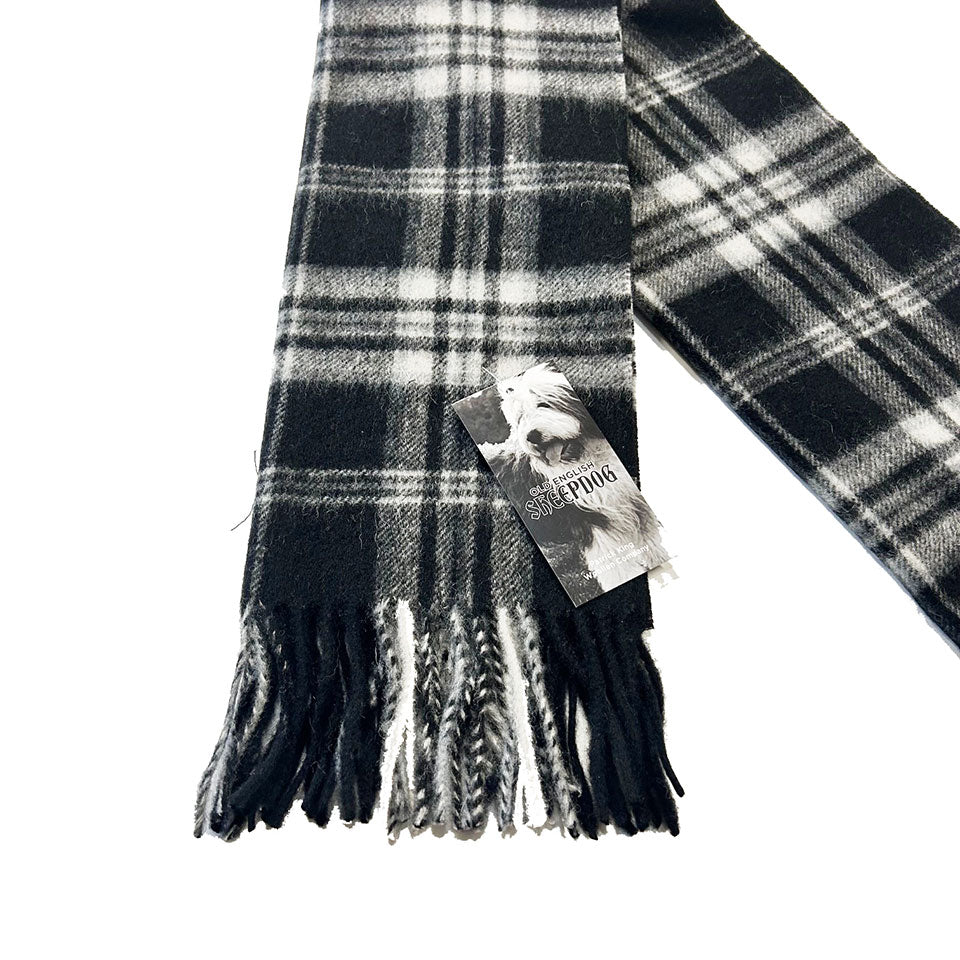 Old English Sheepdog Tartan Scarf