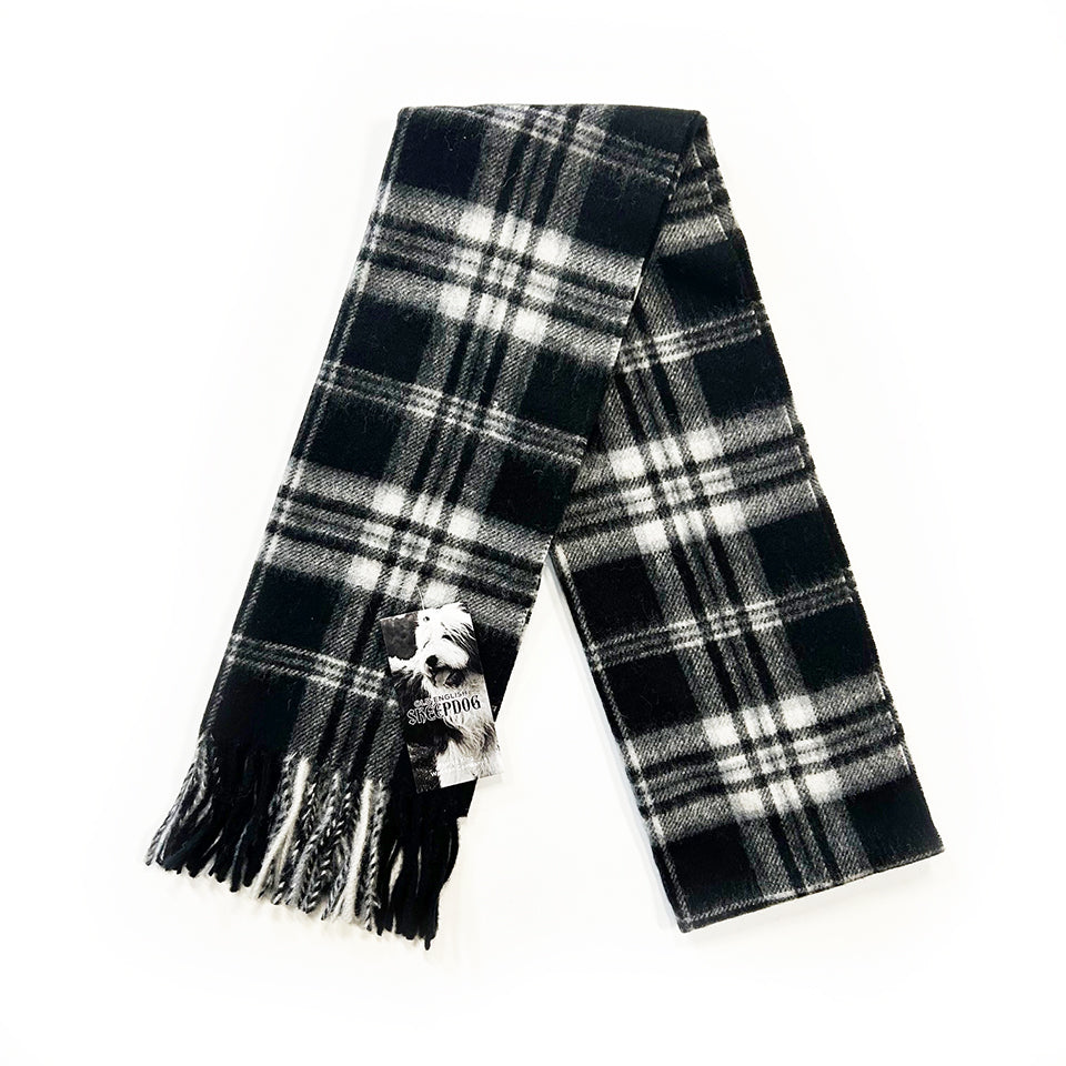 Old English Sheepdog Tartan Scarf