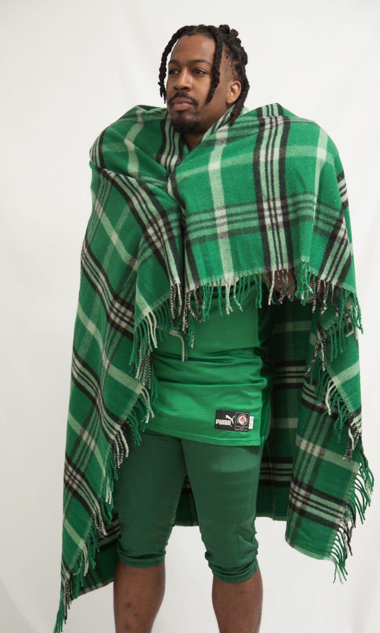Saskatchewan Roughriders Merino Wool Tartan Blanket