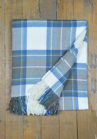 Stewart Muted Blue Deluxe Wool Knee Blanket