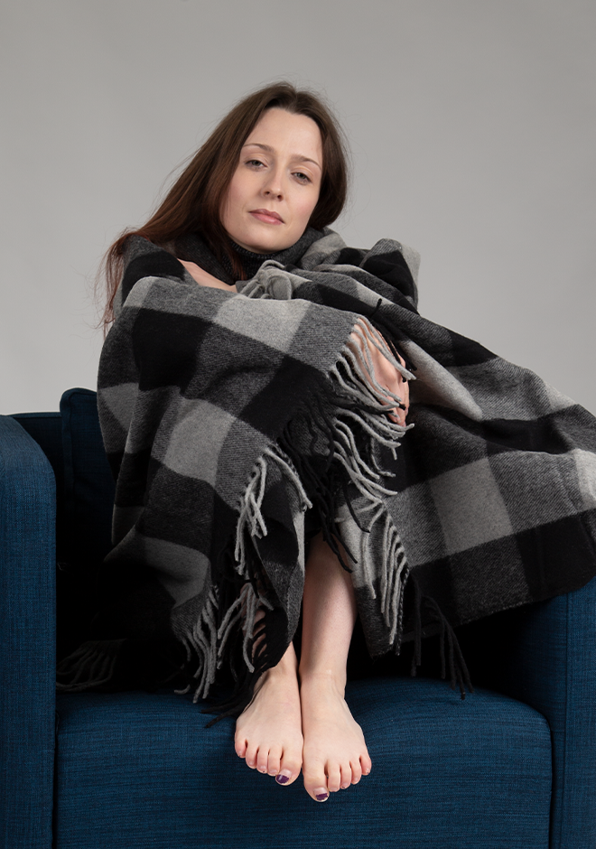 Merino Wool Tartan Blankets Canadian Rockies Deluxe Blanket