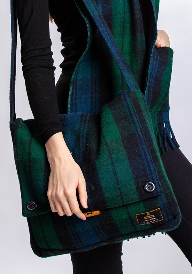 Keri Tartan Messenger Bag Patrick King Woollen Company