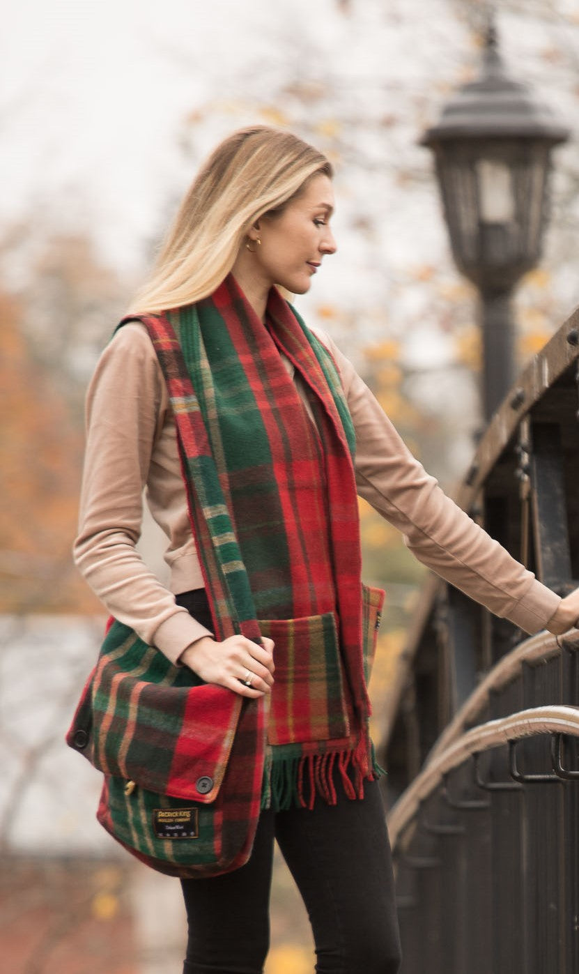 Red discount tartan handbag