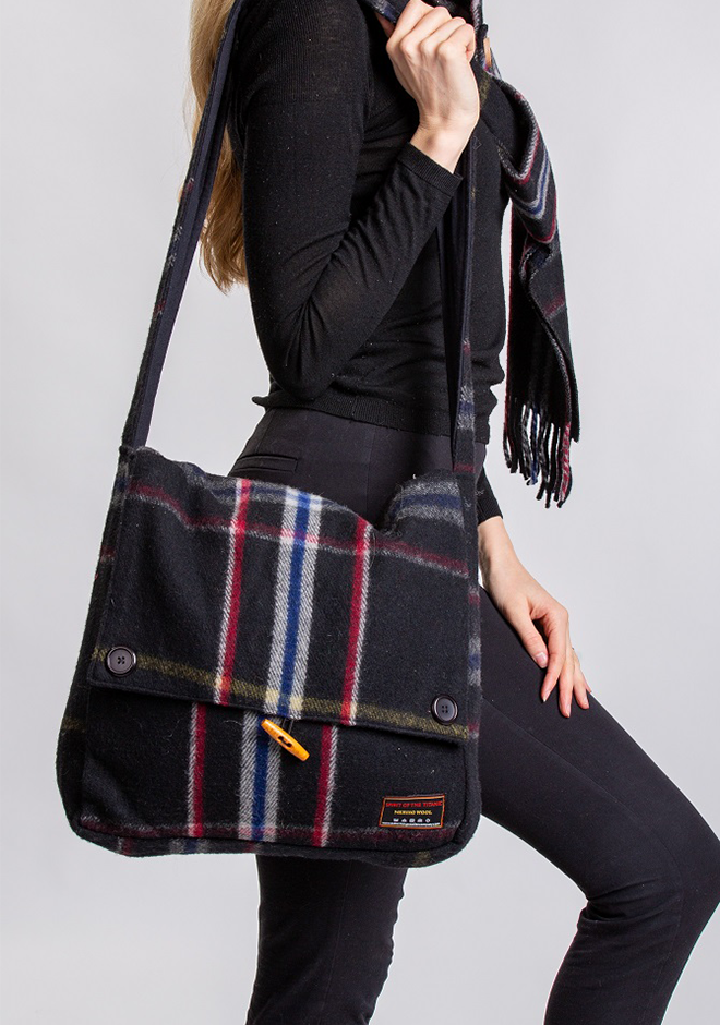 Keri Tartan Messenger Bag Patrick King Woollen Company