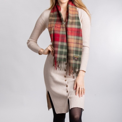 lambswool Scarves Autumn Buchanan Tartan Lambswool Scarf