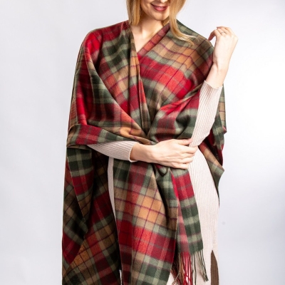Capes Autumn Buchanan Tartan Lambswool Cape