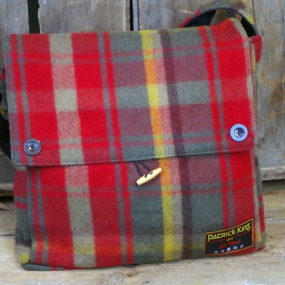 Keri Messenger Merino Wool Tartan Bag Dark Maple Tartan Merino Wool Keri Messenger Bag