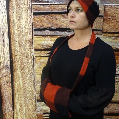 Hand Muff Wool Rob Roy Tartan Merino Wool Hand Muff