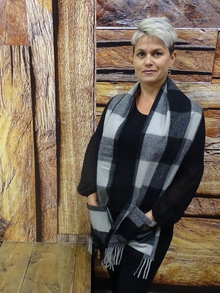 Northumberland Tartan Merino Wool Pocket Scarf Pocket Scarf Pocket Scarf Northumberland Tartan Merino Wool Pocket Scarf