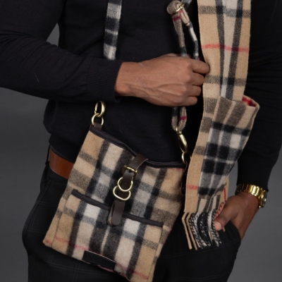 Islay Wool Tartan Bag Thompson Camel Islay Bag